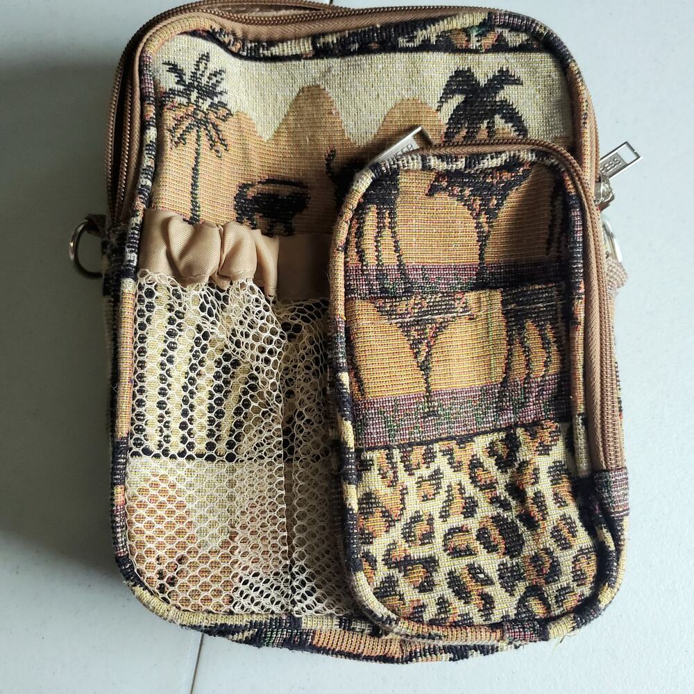 Vintage Express Pioneer Unisex Safari Africa Tapestry Bag Tropical 90s Artsy